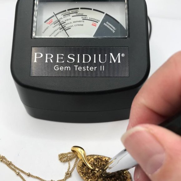 Gold-Tone Druzy Pendant Necklace - Picture 12 of 12